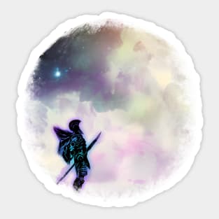 Warrior Staring At The Clouds Sticker